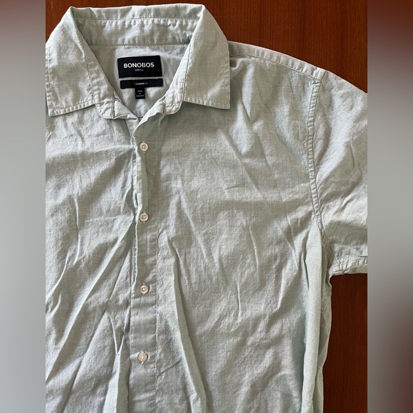 Bonobos Other - 👕 Bonobos Light Green Short Sleeve Button-Up Shirt – Size L